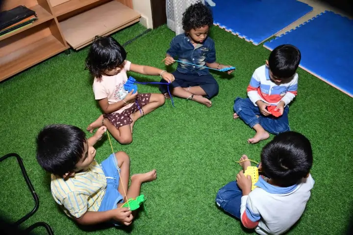 Circle time activity at Learning Stars Preschool